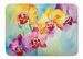 Orchids In Watercolor Memory Foam Kitchen Mat Machine Washable Anti-Fatigue Mat Cushion Comfort Bath Mat Or Kitchen Rug_maomaolike.com