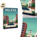 Halifax Nova Scotia Cityscape Painting Poster, Vintage Retro Urban Scene Poster, Charming Iconic Clock Tower & Street View Decor Ideal For Living_maomaolike.com