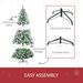6ft Unlit Snow-Dusted Full Fir Artificial Christmas Tree With Realistic Branches, 61 Pine Cones And 800 Tips_maomaolike.com