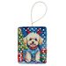 Maltipoo Christmas Reindeer Porcelain Ornament Christmas Tree Hanging Decorations For Home Christmas Holiday, Rectangle, Gift, Multicolor_maomaolike.com