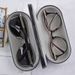 Unisex Two pairs of metal leather myopia frame glasses box multifunctional storage double-layer mirror box_maomaolike.com