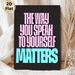 Inspirational Quote Painting Poster, Vibrant Color-block Typographic Poster, Motivational Self-talk Reminder, Ideal For Bedroom, Living Room And_maomaolike.com