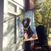 Black Labrador Retriever Happy Birthday House Flag Large Porch Sleeve Pole Decorative Outside Yard Banner Artwork Wall Hanging, Polyester, House Size, Multicolor_maomaolike.com