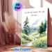 Wanderlust Mountain Trail Painting Poster, Soft Watercolor Scenic Path With Wildflowers And Hiker Poster, Inspirational "Not All Who Wander Are Lost_maomaolike.com