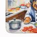 Tibetan Mastiff The Chef Memory Foam Kitchen Mat Machine Washable Anti-Fatigue Mat Cushion Comfort Bath Mat Or Kitchen Rug_maomaolike.com