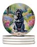 Neapolitan Mastiff Spring Path Large Sandstone Coasters Pack Of 4 Absorbent Round Coasters Decor Gifts For Men Or Women, 4 In, Multicolor_maomaolike.com