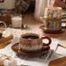 French Coffee High-end Exquisite Afternoon Tea Breakfast High Appearance Retro Ceramic Cup And Saucer Set_maomaolike.com