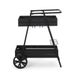 CREASION Mobile Bar Cart Iron Frame Rolling Serving Cart Home Bar Furniture With Storage Shelf For Wine Glasses Bottles_maomaolike.com