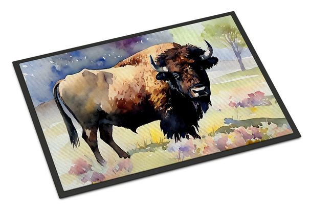 American Bison Doormat Front Door Mat Indoor Outdoor Rugs For Entryway, Non Slip Washable Low Pile, 24H X 36W_maomaolike.com