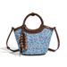 Unique Woven Denim Basket Handbag 2026 Fashion New Single Shoulder Trendy Crossbody Women's Bag_maomaolike.com