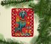 Weimaraner Holiday Christmas Porcelain Ornament Christmas Tree Hanging Decorations For Home Christmas Holiday, Rectangle, Gift, Multicolor_maomaolike.com