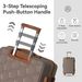 3-Piece Luggage Set Travel Lightweight Suitcases With Rolling Wheels, TSA Lock & Moulded Corner, Carry On Luggages For Business, Trip, (20"/24"/28"), Brown_maomaolike.com
