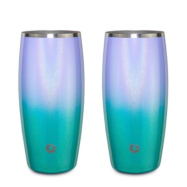 Stainless Steel Beer Glass Set, Set Of 2 - Shimmer Mermaid_maomaolike.com