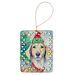 Saluki Christmas Porcelain Ornament Christmas Tree Hanging Decorations For Home Christmas Holiday, Rectangle, Gift, Multicolor_maomaolike.com