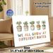 Potted Succulents Themed Painting Poster, Pastel Watercolor Style Potted Plants Poster, Inspirational Individual Growth Message Decor For Office_maomaolike.com