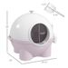 PawHut Hooded Cat Litter Box, Large Kitty Litter Pan With Lid, Scoop, Leaking Sand Pedal, Top Handle, Light Pink_maomaolike.com