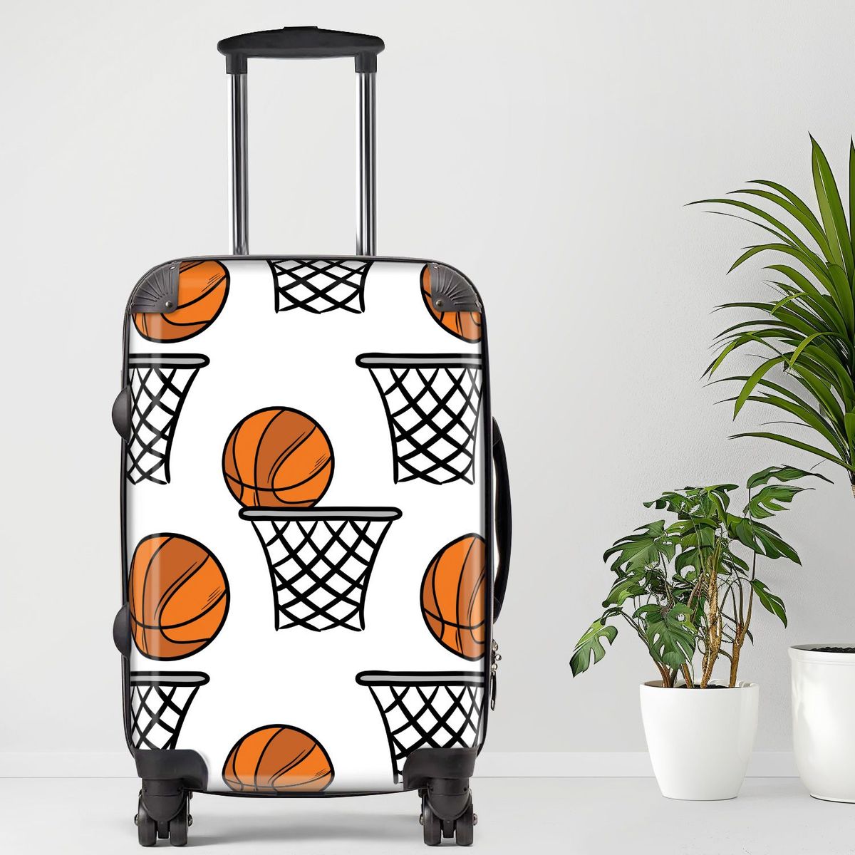 Basketball2 Luggage20/24/28 Inch Luggage, Carry-On, Custom Luggage, Luggage Set, Suitcase, Travel, Vacation, Cabin Suitcase, Custom Suitcase, Personalized Luggage_maomaolike.com