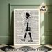 Vintage Schoolgirl Silhouette Painting Poster, Retro Newspaper-style Black & White Artistic Poster, Unique Literary-inspired Decor For Home, Study_maomaolike.com