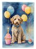 Labradoodle Happy Birthday Garden Flag Mailbox Flag Decorative Yard Flag Banner Outside Patio Artwork Yard Flower Beds, Garden Size, Multicolor_maomaolike.com
