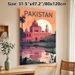 Pakistan Landmark Scenery Painting Poster, Warm-toned Retro Illustrated Poster, Travel-inspired Wall Decor Ideal For Living Room, Bedroom Or Study_maomaolike.com
