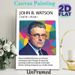 John B. Watson Psychology Themed Painting Poster, Vibrant Polygonal Portrait Poster, Informative Design With Behaviorism Introduction, Ideal For_maomaolike.com