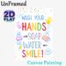 Hand Washing Reminder Painting Poster, Vibrant Cartoon-style Poster, Cheerful Hygiene Reminder With Bubbles, Soap And Rubber Ducks, Ideal For Bathroom_maomaolike.com