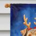 Welsh Terrier Christmas Reindeer House Flag Large Porch Sleeve Pole Decorative Outside Yard Banner Artwork Wall Hanging, Polyester, House Size, Multicolor_maomaolike.com