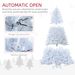 7.5 Ft Tall Prelit Artificial Christmas Tree Holiday Décor With 1518 Branches, 500 Warm White LED Lights, Auto Open, White_maomaolike.com