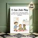Join Play Themed Painting Poster, Warm Cartoon Group Play Scene Poster, Supports Kind And Confident Group Play Engagement, Ideal For Activity Rooms_maomaolike.com
