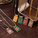 Fashionable Simple Colored Heart Tarot Card Pendant Necklace, Women's Collarbone Chain, Gold-plated And Color Preserving_maomaolike.com