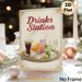 Drinks Station Painting Poster, Vintage-inspired Vibrant Assorted Drinks Poster, Charming Decorative Piece Ideal For Kitchen, Bar And Dining Area_maomaolike.com