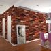 New Red Brick Block Wallpaper Self-Adhesive Restaurant Kitchen Waterproof Moisture-Proof College Dormitory Bookshelf_maomaolike.com