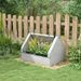 Outsunny Raised Garden Bed With Mini Greenhouse, Galvanized Outdoor Planter Box With Cover, For Herbs And Vegetables, Use For Patio, Garden, Balcony, White Cover And Silver Planter_maomaolike.com