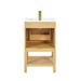 20 Inch Solid Wood Pre-assembly Bathroom Vanity With Adjustable Shelf --Ash Wood_maomaolike.com
