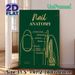 Nail Anatomy Painting Poster, Elegant Dark Green With Golden Line Art Poster, Informative Nail Structure Reference, Suitable For Nail Salons And_maomaolike.com