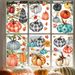 9 Sheets Fall Window Clings 98PCS Thanksgiving Window Stickers Pumpkin Maple Leaf Double Sided Static Window Decals For Autumn Party Supplies_maomaolike.com