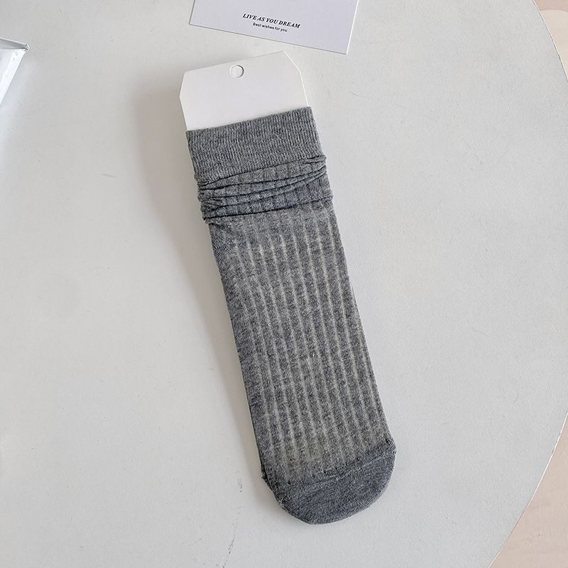 Unisex Stockings mid-tube stockings White stockings ballet is a preppy style for women's socks_maomaolike.com