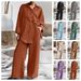 Women's Clothing nine quarter sleeve shirt loose pants two piece suit_maomaolike.com