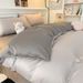 Factory Wholesale Washed Silk Four-Piece Solid Color Bed Sheet Single Duvet Cover Three-Piece Set Summer Simple_maomaolike.com