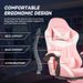 Gaming Chair With LED Light Control, Adjustable Backrest And Seat Height Swivel Recliner, Racing Style Ergonomic Office Computer Video Game Chair With Footrest And Lumbar Support._maomaolike.com