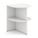 Half Round End Table With Open Shelves For Small Space Open Shelves Provide Foot Pads For Living Room, Bedroom And Office_maomaolike.com