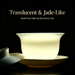 Jadeite Gongfu Bowl, Single Piece Dehua White Porcelain Set, Ceramic Home Use Large-sized Three-talents Tea Bowl_maomaolike.com