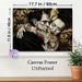 Gothic Monster Couple Painting Poster, Vintage Dark-toned Tattooed Monster Pair With Ornate Golden Filigree Poster, Unique Gothic Art Ideal For_maomaolike.com