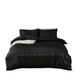 Home Textile Striped Silky Satin Quilt Cover Three Piece Set Full Size_maomaolike.com