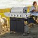 Propane Grill 4 Burner Barbecue Grill Stainless Steel Gas Grill With Side Burner And Thermometer For Outdoor BBQ, Camping_maomaolike.com