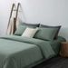 Manufacturer Unprinted Pure Washed Four-Piece Japanese Style Good Quality Small Plaid Full Cotton Duvet Cover Sheet Bed Skirt Thre_maomaolike.com