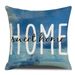 Blue Flower Butterfly Pattern Living Room Bedroom Sofa Decorative Pillow Case_maomaolike.com
