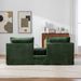 82.68 Wide Extra-large Double-seater Sofa, Chenille Upholstered, With Two Armrest Pillows And Two Backrest Pillows, Suitable For Bedrooms, Living Rooms, And Window Seating.Green_maomaolike.com