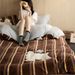 Autumn Winter Cartoon Color-Block Striped Greyhound Patch Embroidery Warm Bedding Anti-Static Milk Velvet Four-Piece Set Home Text_maomaolike.com