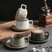Coarse Pottery Tableware And Saucer Japanese Retro Small Exquisite Latte Coffee Home Breakfast Cup Afternoon Tea Set_maomaolike.com